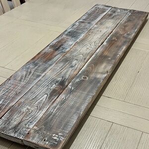 Large Rustic Wood Serving Board Tray Centerpiece-Distressed Torched White
